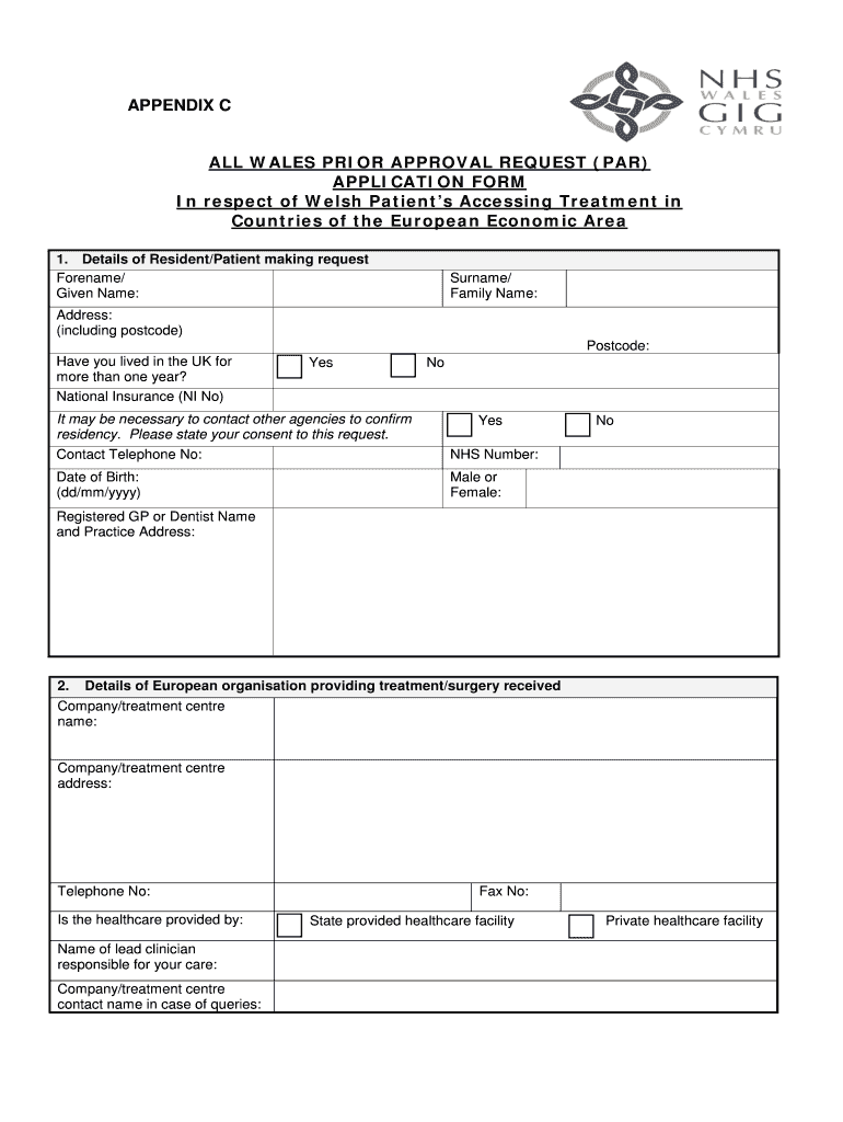 ALL WALES EEA REIMBURSEMENT FORM Health in Wales