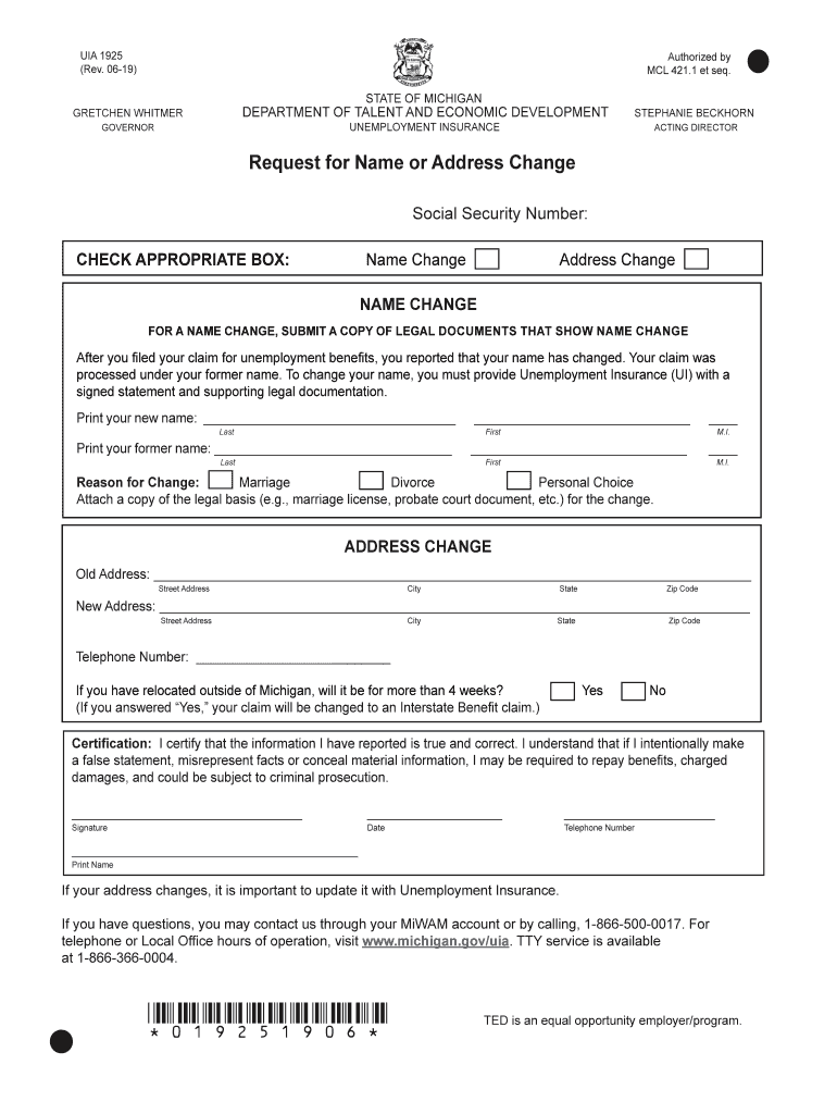  Uia 1925 Form 2019