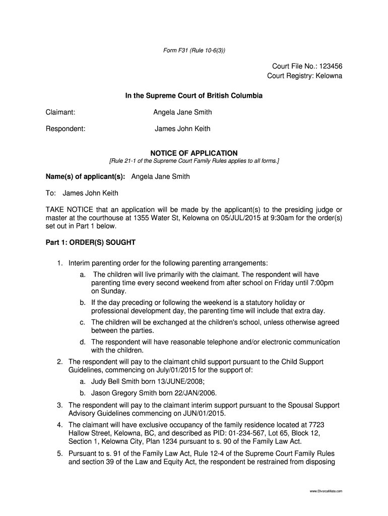  Fillable Online Form F31 Rule 10 63 Fax Email Print Fill Online 2015-2024