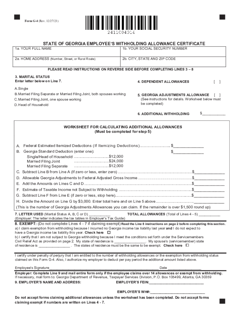  PRINTCLEARForm G4 Rev 021519STATE of GEORGIA 2014