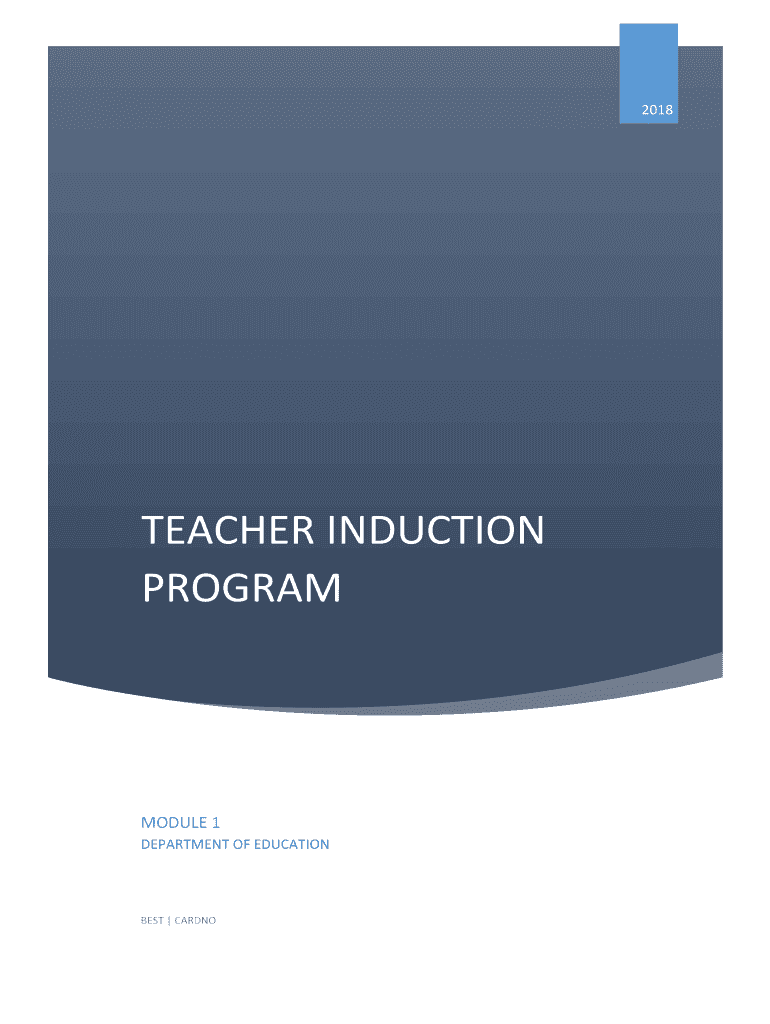Teacher Induction Program Modules PDF  Form