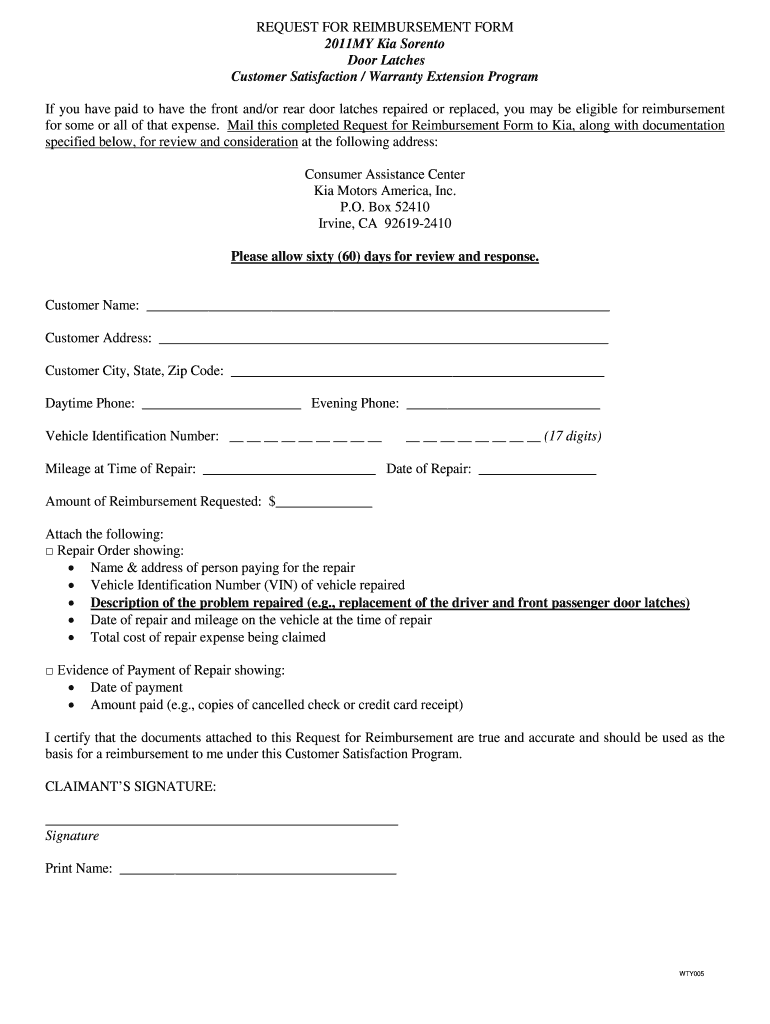 Kia Settlement Claim Form Fill Out and Sign Printable PDF Template
