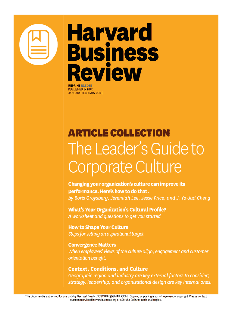 The Leaders Guide to Corporate Culture  Form