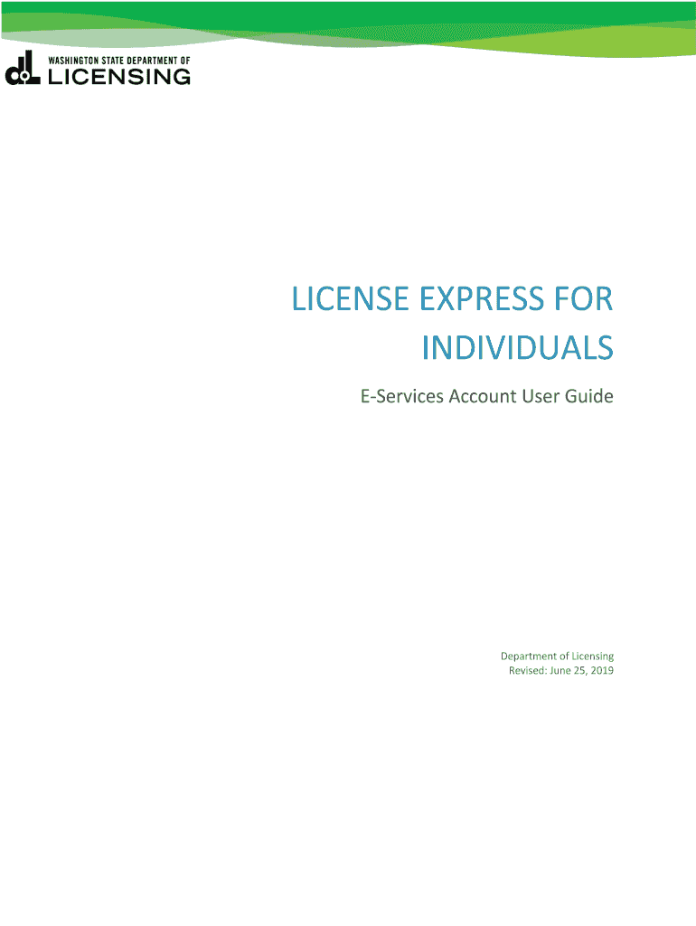 License Express Washington  Form