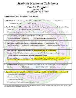 Seminole Nation of Oklahoma Cdib Application  Form