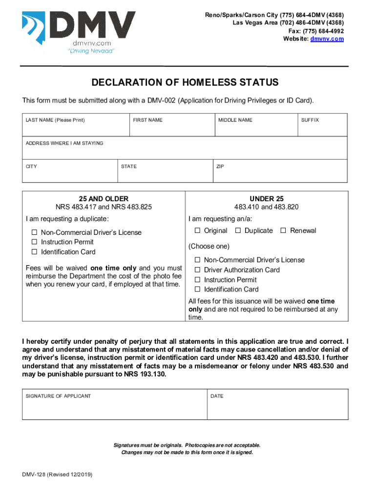 Get and Sign Dmv Homeless  Form