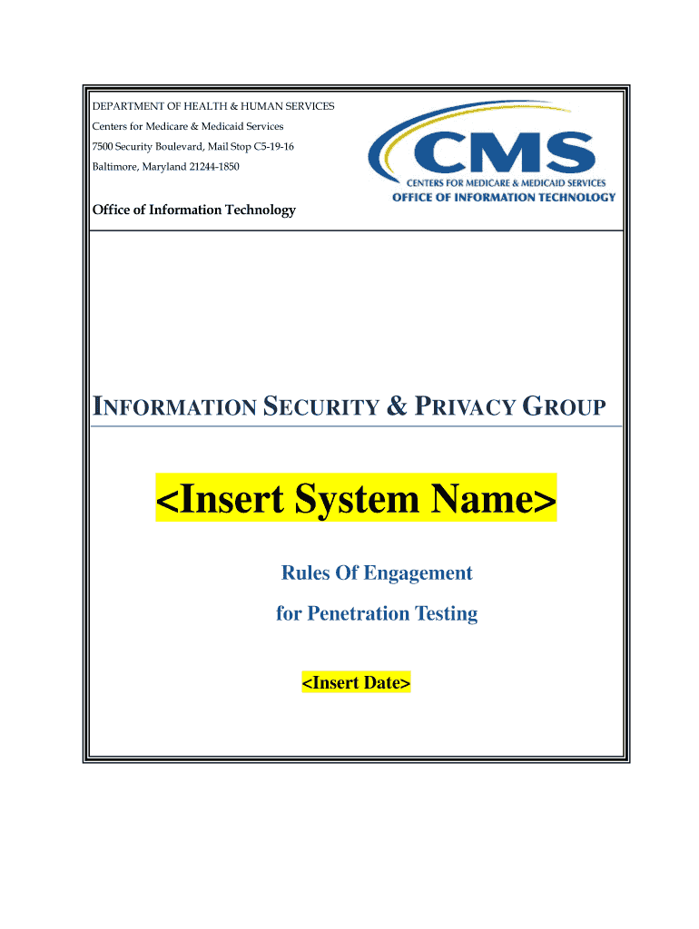 Penetration Testing Rules of Engagement Template  Form