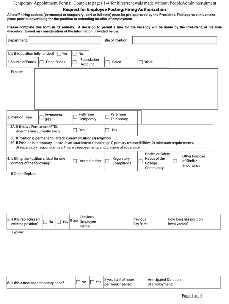 Recruitment, Employment, & Forms Human Resources