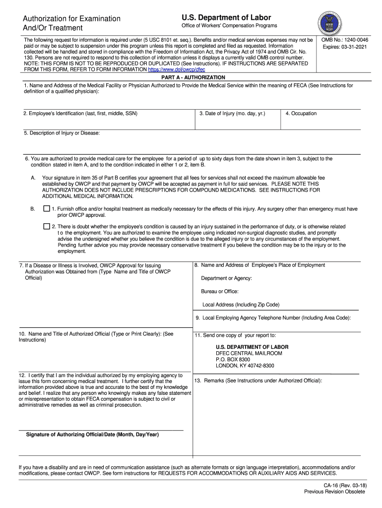  Form Ca 16 2018-2024