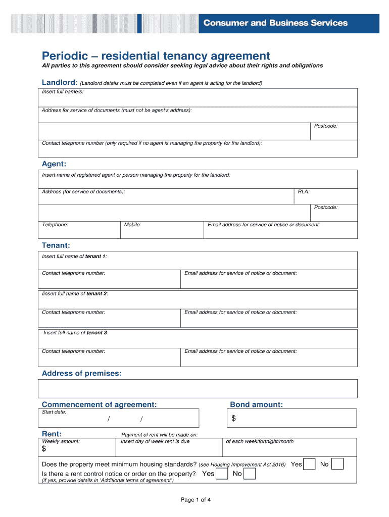 Get and Sign Australia Residential Tenancy 2017-2022 Form