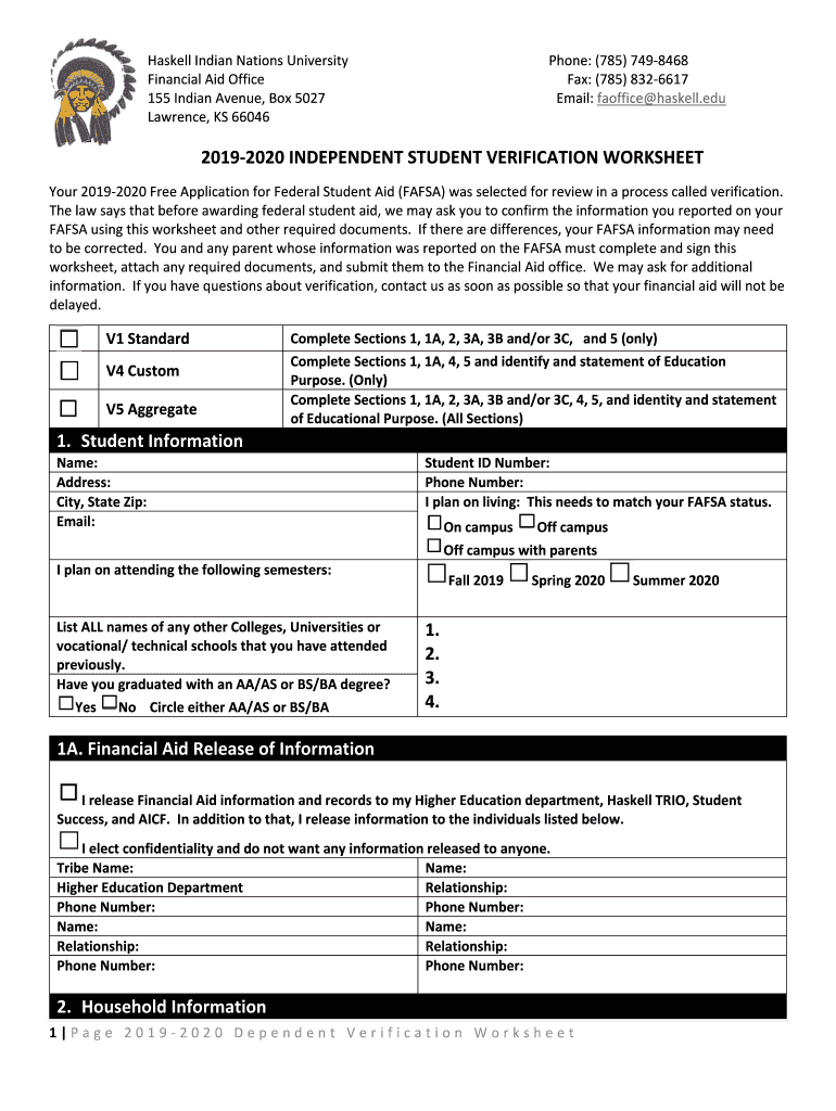 Notice of Availability of Institutional and Financial Aid  Form