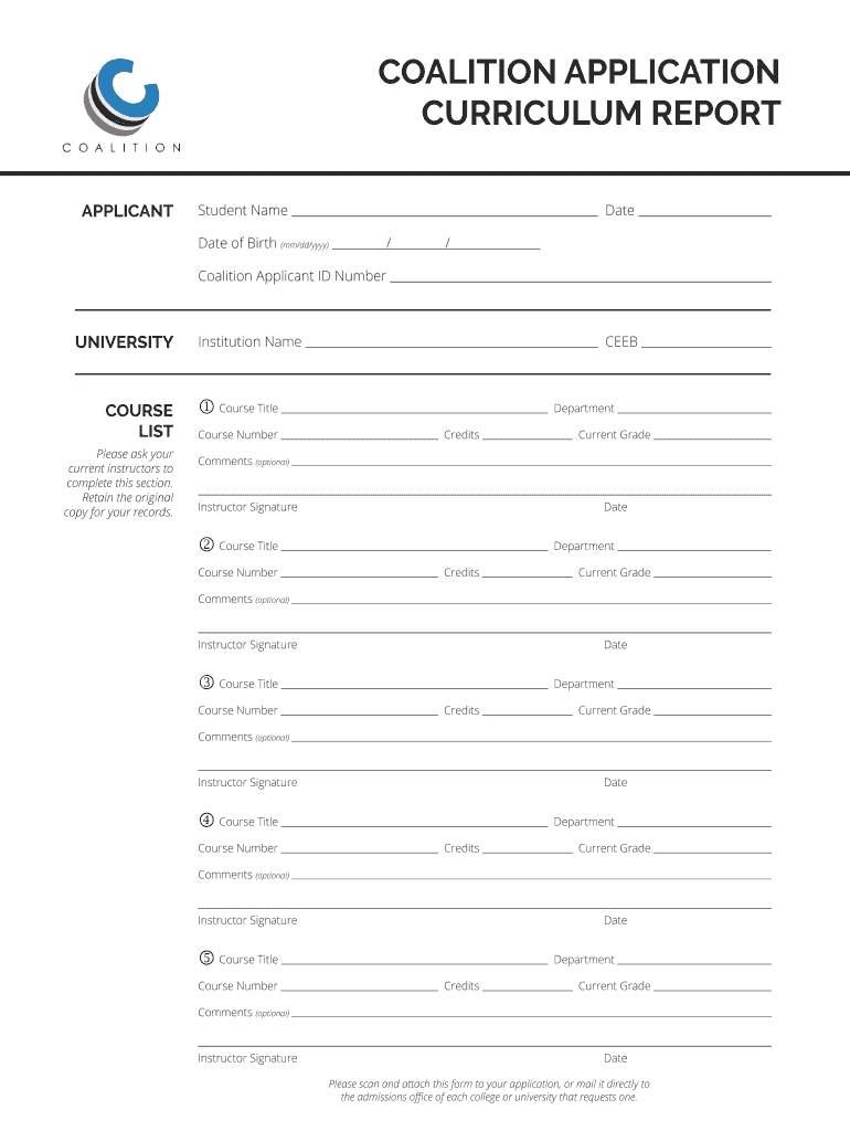  Coalition Curriculum Report 2019