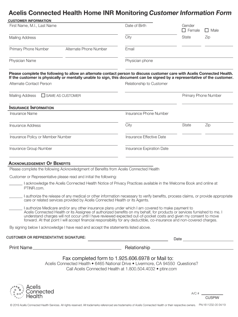 Acelis Inr Form