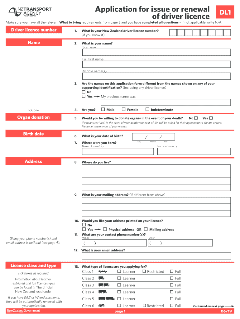  Dl1 Form Ni 2019-2024