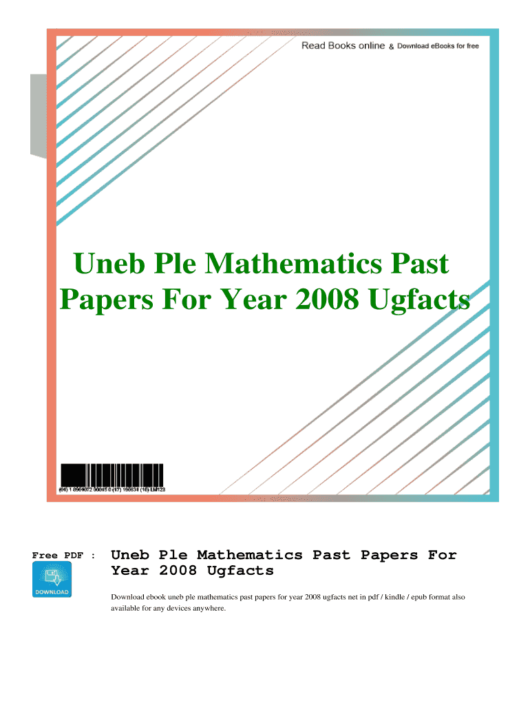 Ple Mathematics Past Papers PDF  Form