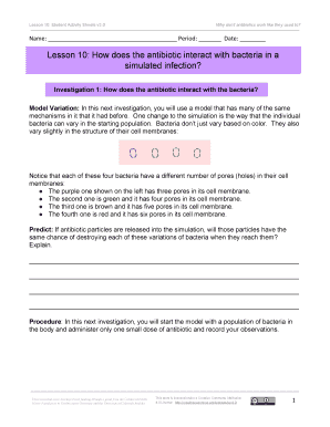 Lesson 10 Student Activity Sheets Answer Key  Form
