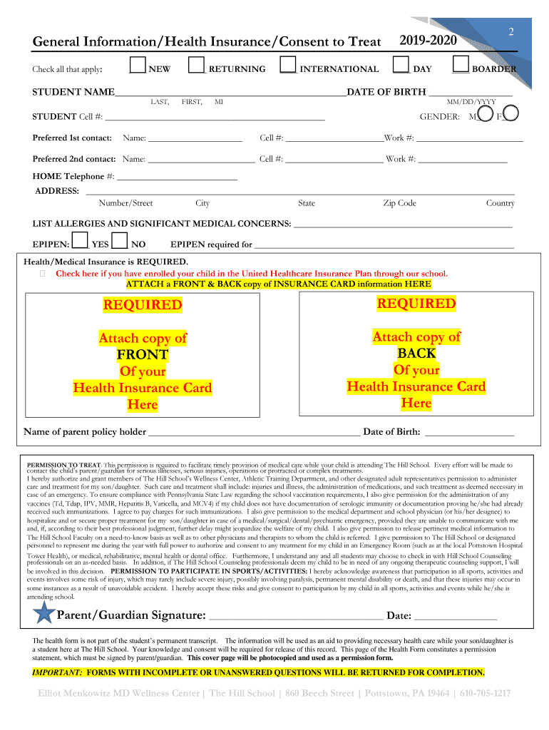  Fillable Online PRINT Entire Health Form Fax Email Print pdfFiller 2019