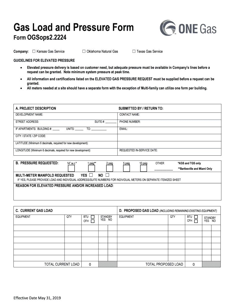 Pressure Form Template