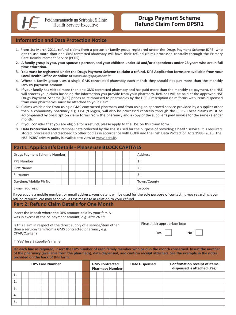 Dpsr1 Form