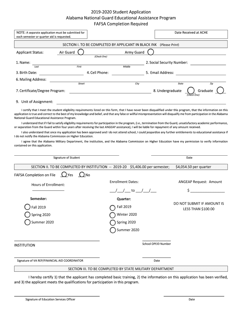 Alabama Assistance Program Application  Form