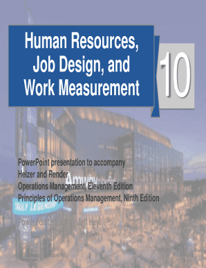 HeizerRender 11e Chapter 10 Human Resources, Job Design, and Work Measurement  Form