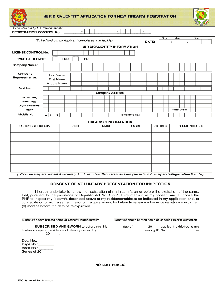  Juridical Ltopf Application Form 2014