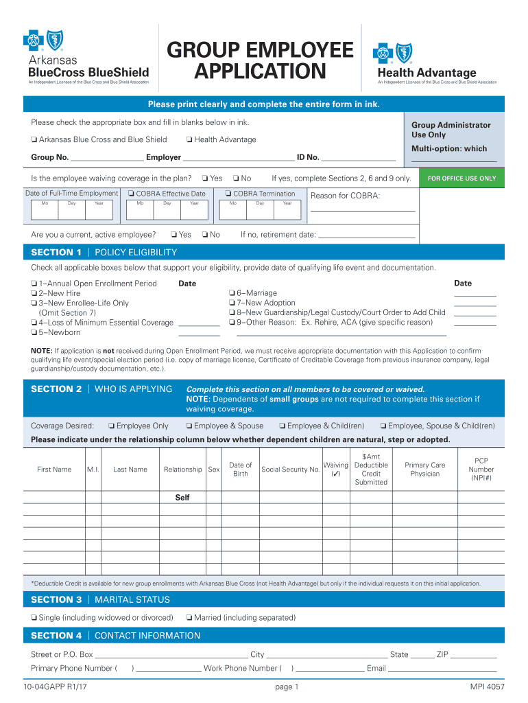  Arkansas Blue Cross and Blue Shield and Health Advantage 2017