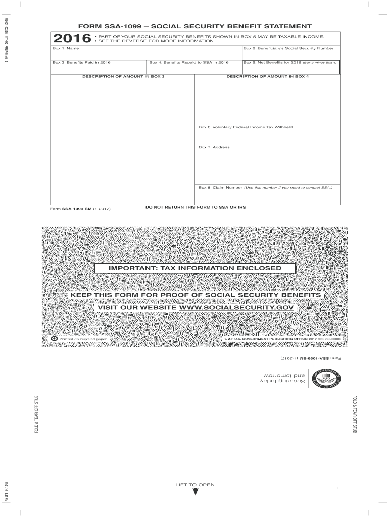 Social Security 1099 Form