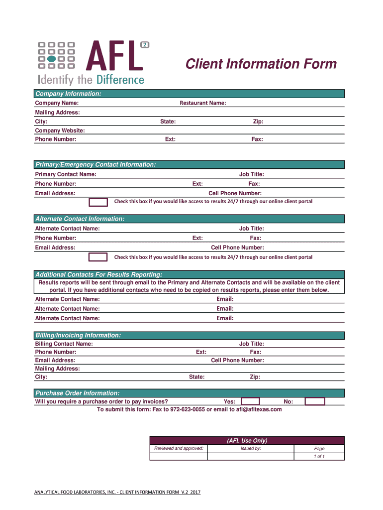 Check This Box If You Would Like Access to Results 247 through Our Online Client Portal  Form