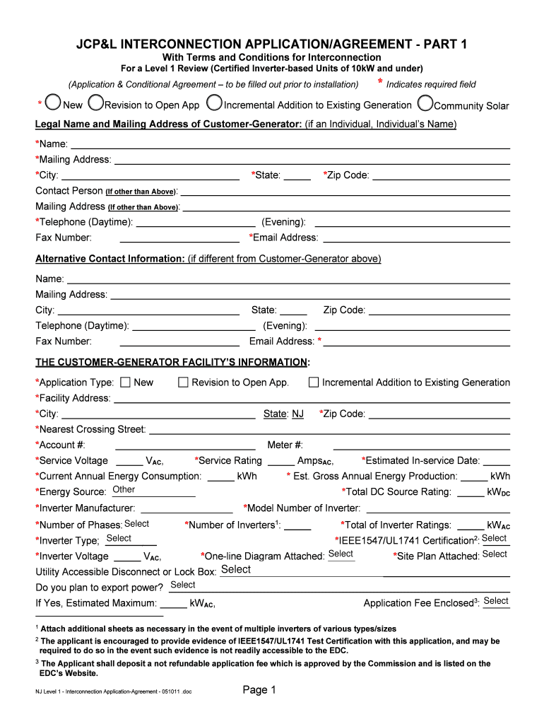 Interconnection Form
