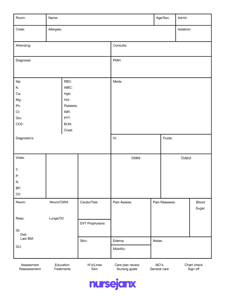 Brain Nursing Report Sheet DOCX  Form