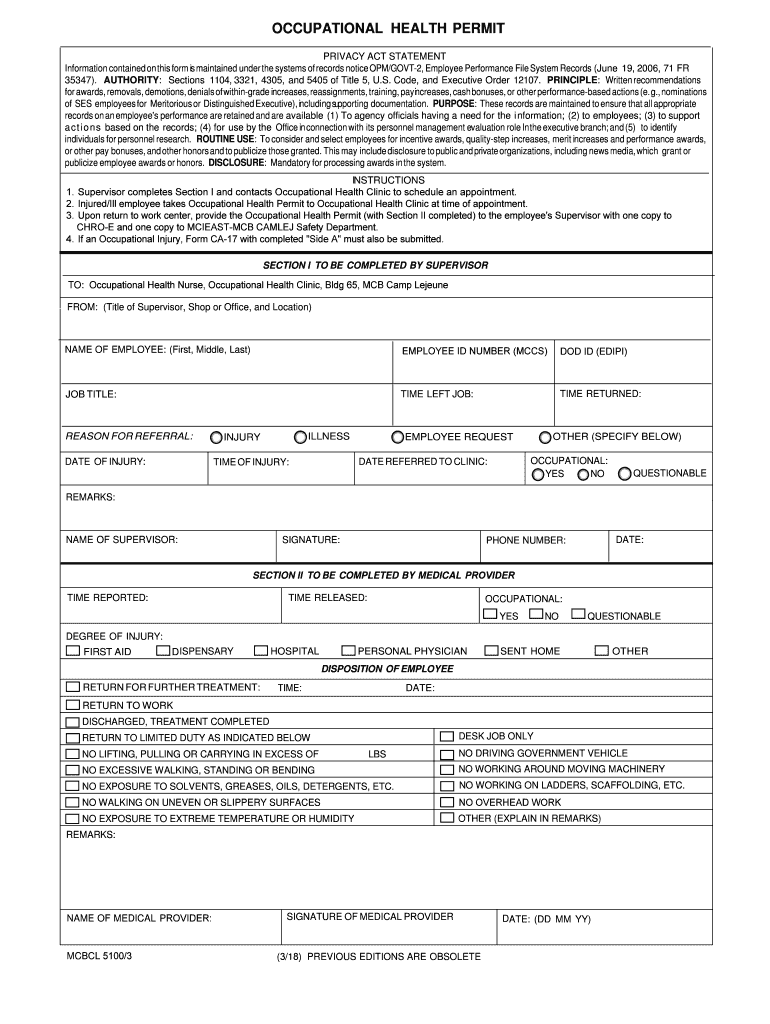  Privacy NoticeOccupational Health Records What is a 2018-2024