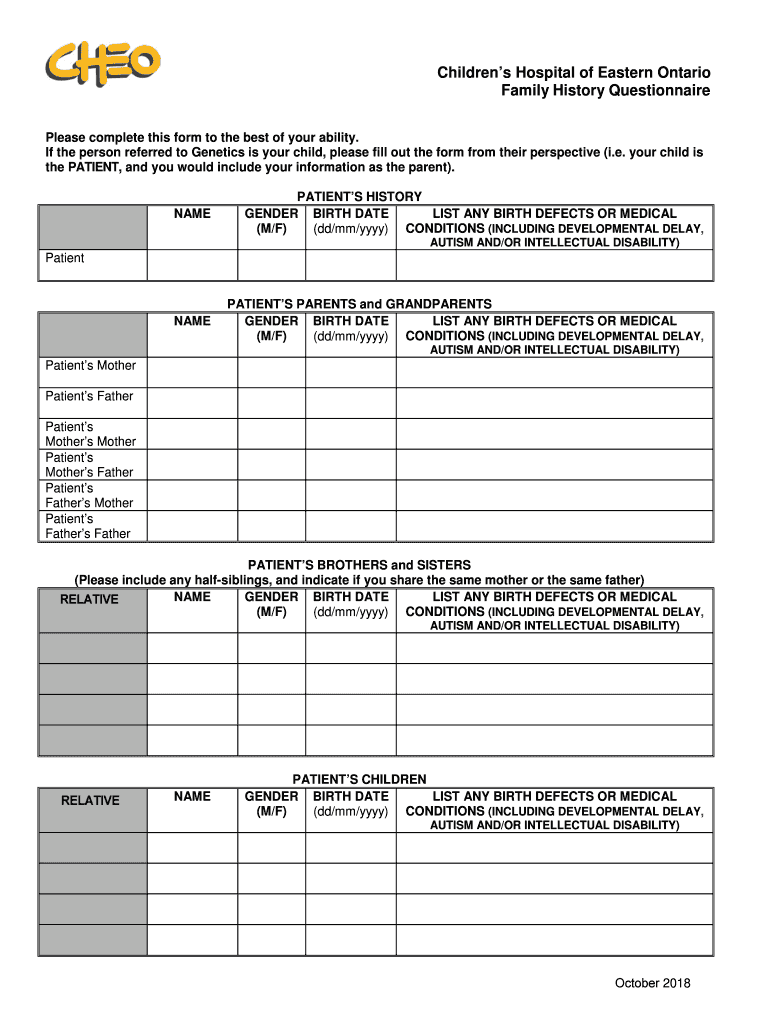 Health Risk Assessment for School Aged Children & Youth  Form