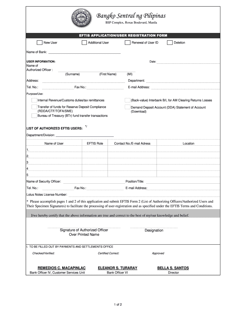 Bsp Registration Form
