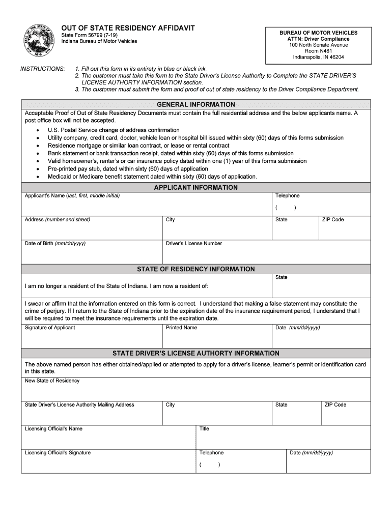 AFFIDAVITPROOF of FINANCIAL RESPONSIBILITY for  Form