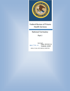 Federal Bureau of Prisons Health Services National BOP  Form