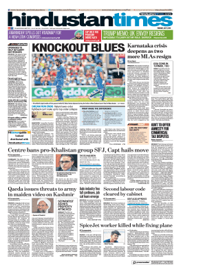 Epaper Hindustan Times PDF  Form