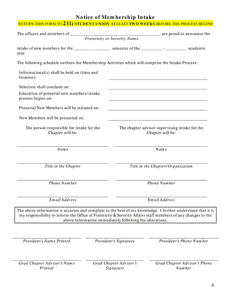 NPHCMGC Intake Packet Oklahoma State University  Form