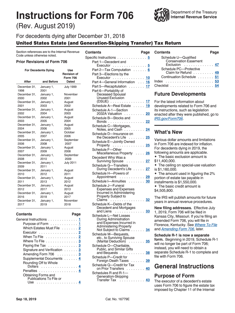 Form 706 Instructions