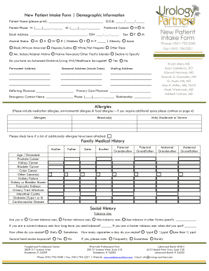 Intake Demographic Form