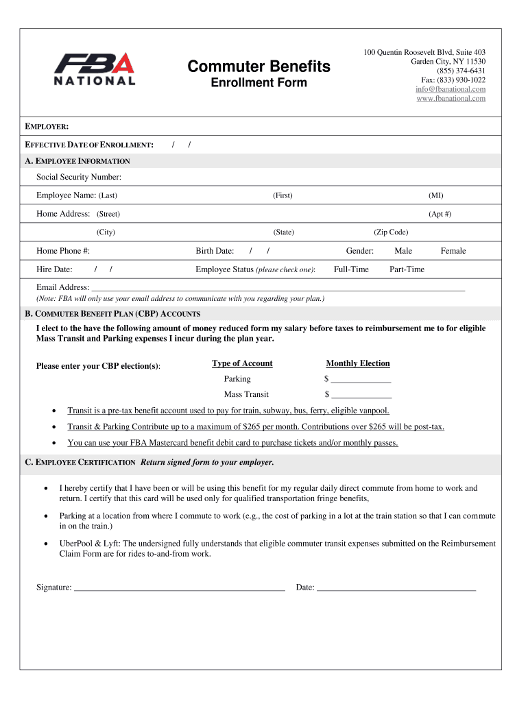 Fba National  Form