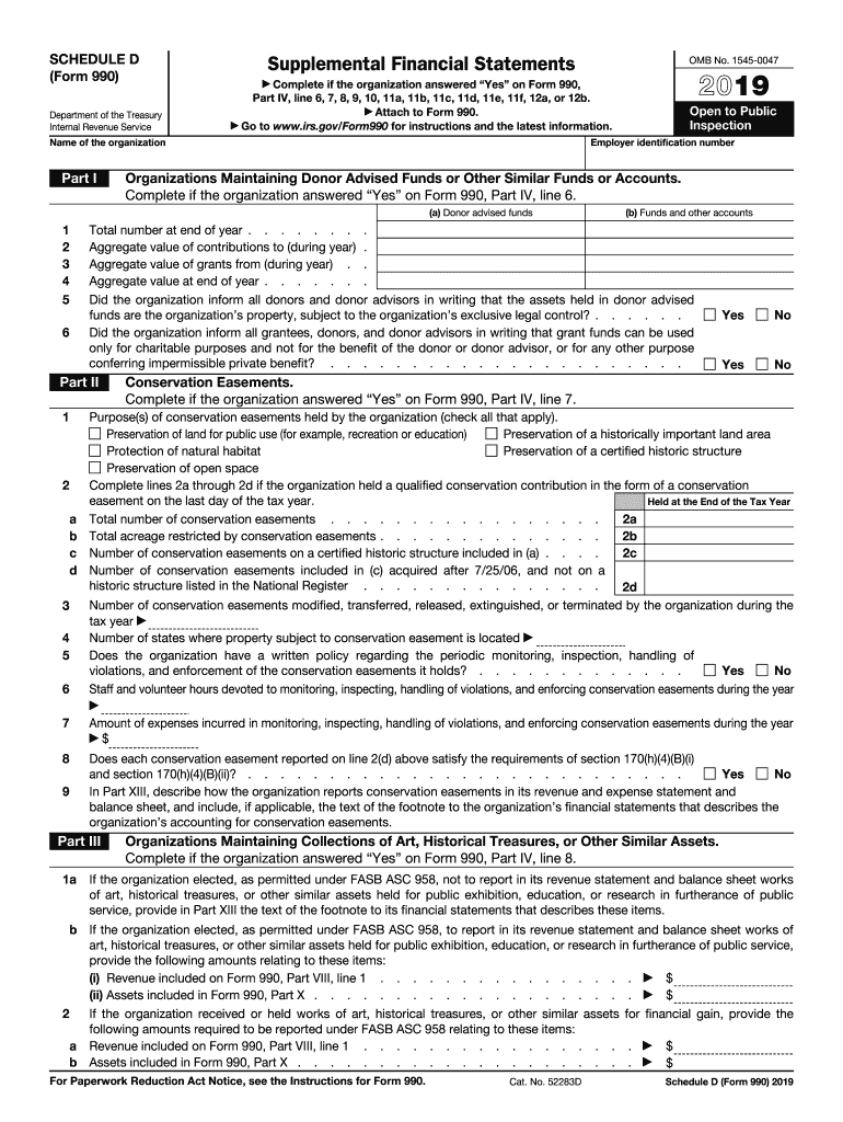 Form 990 Schedule D