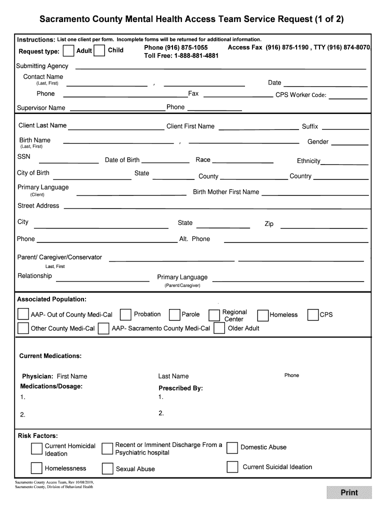  Mental Health Services Department of Health Services 2019-2024