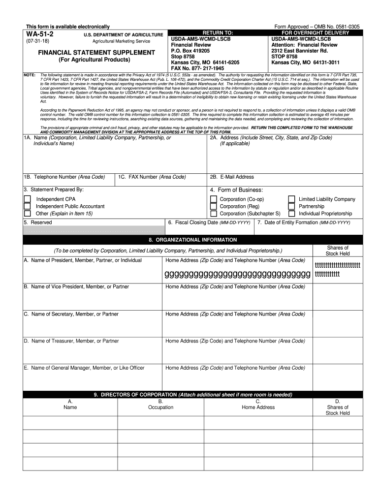  WA51 2 Financial Statement Supplement PDF 2018