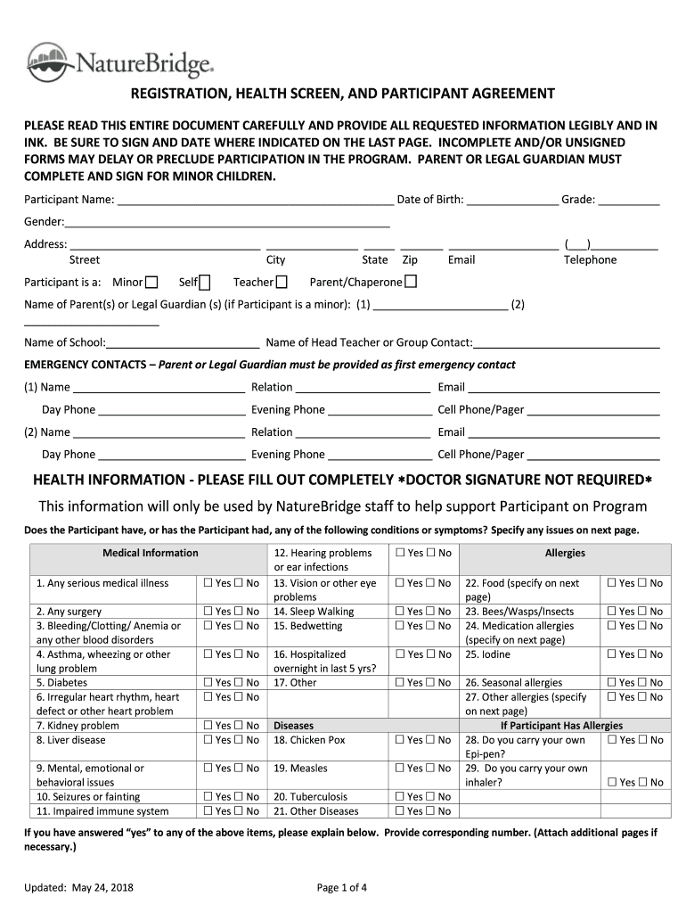 Bridge Registration Form