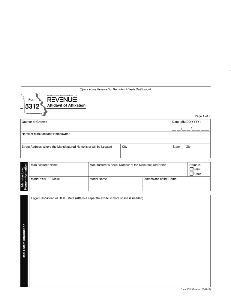 Missouri Form 5312