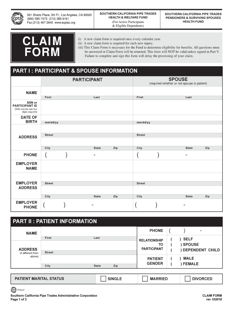  Scptac Org Forms 2018-2024