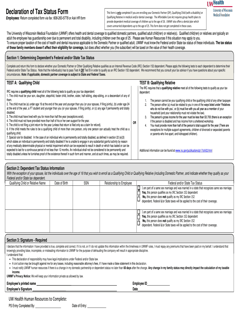 Domestic Partner Certificate Marathon Petroleum Company LP  Form