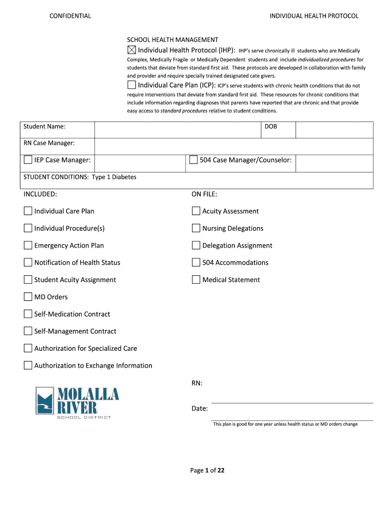 School Nurse Health Care Plan Templates  Form