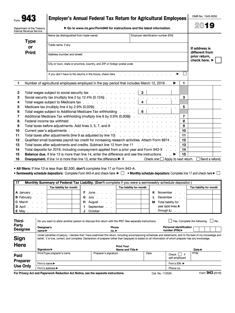 2019 943 form